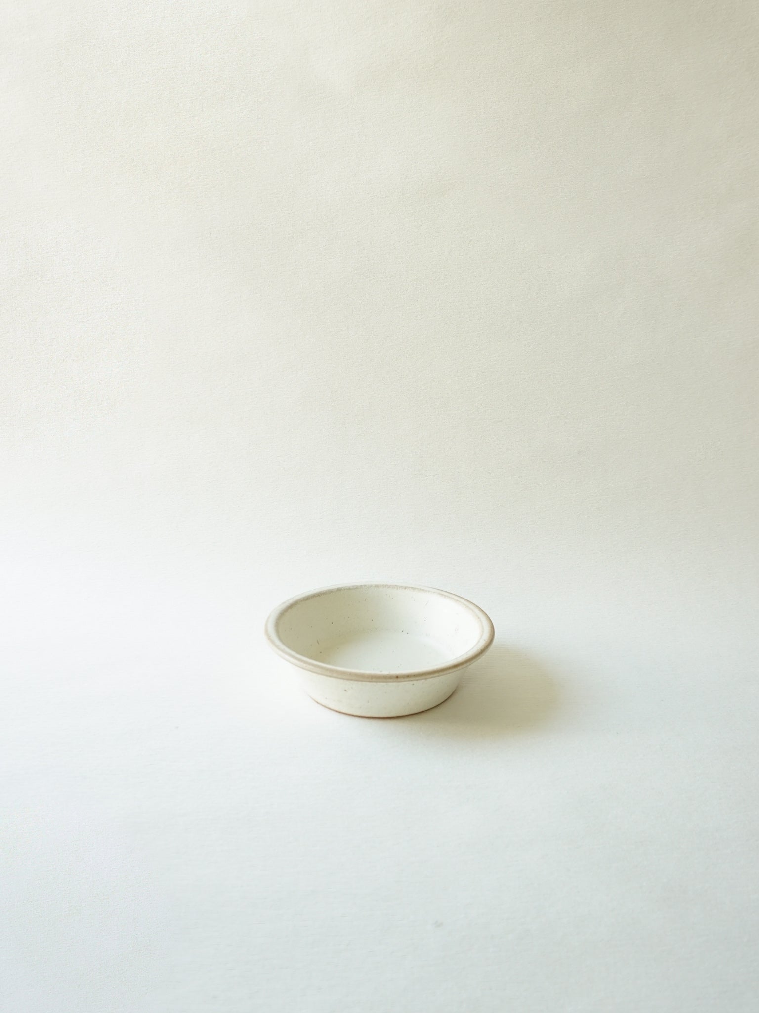 White Stackable Small Shallow Bowl